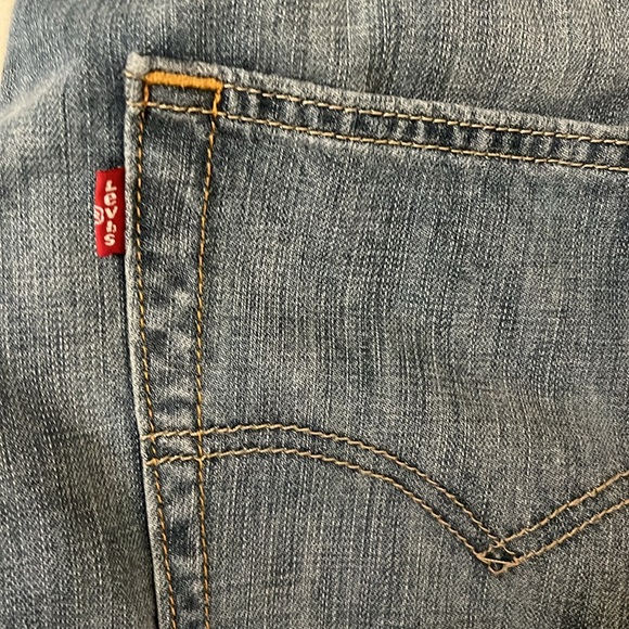 Levi’s 505 Regular Fit Straight Stretch Jeans Blue Medium wash - Picture 4 of 7